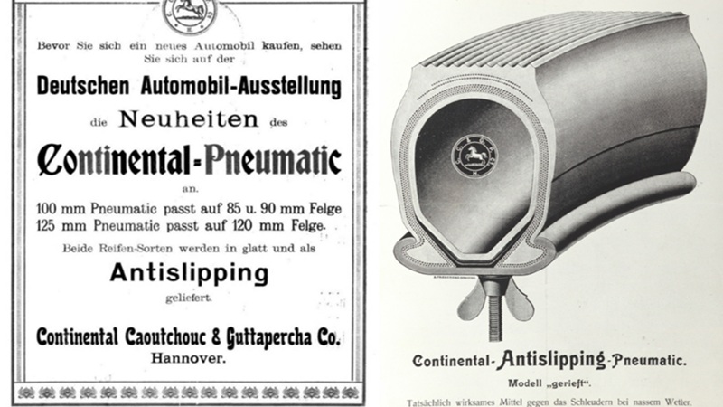 Continental отметила 120-летие создания шины с протекторным рисунком